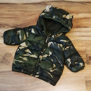 New baby camo puffer coat jacket 0-3 months